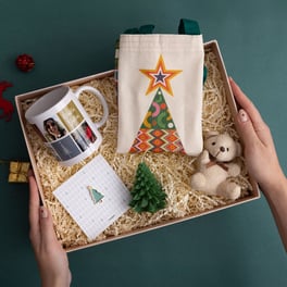 Christmas Gift Box with Teddy Bear