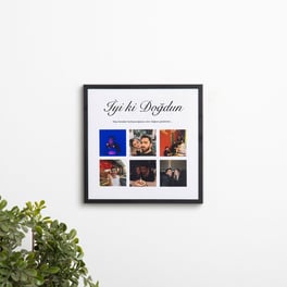 Happy Birthday 6 Photos 20x20 Sticky Frame