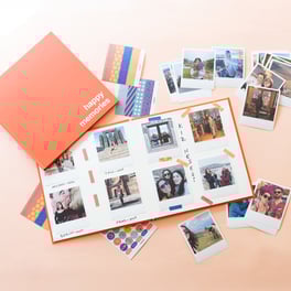 Happy Memories Big Scrapbook with 35 Retro Prints