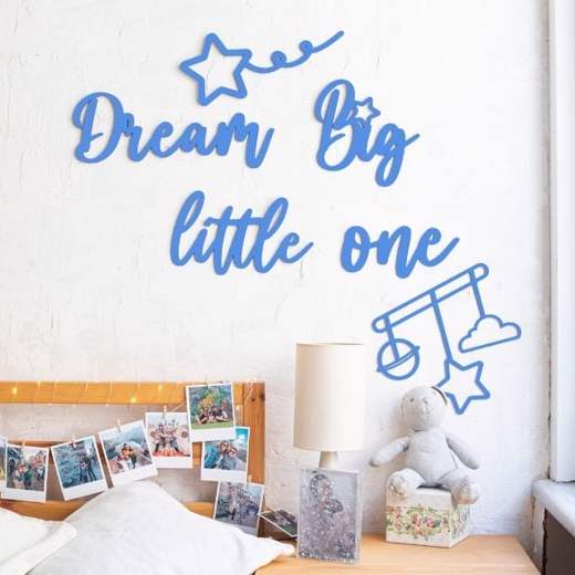 Dream Big Little One Wooden Words Decor