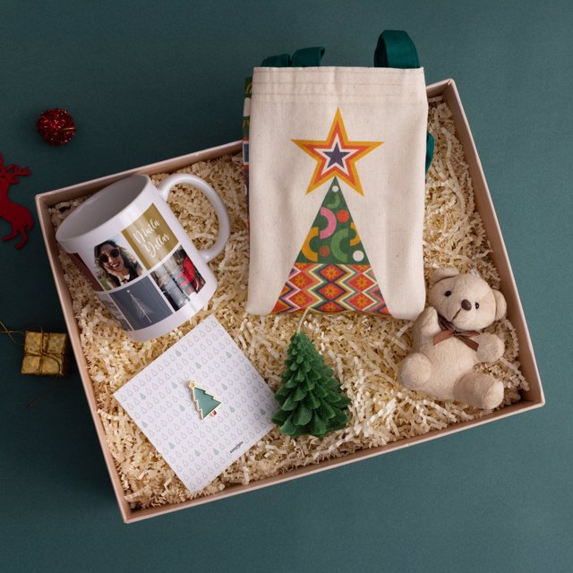 Christmas Gift Box with Teddy Bear