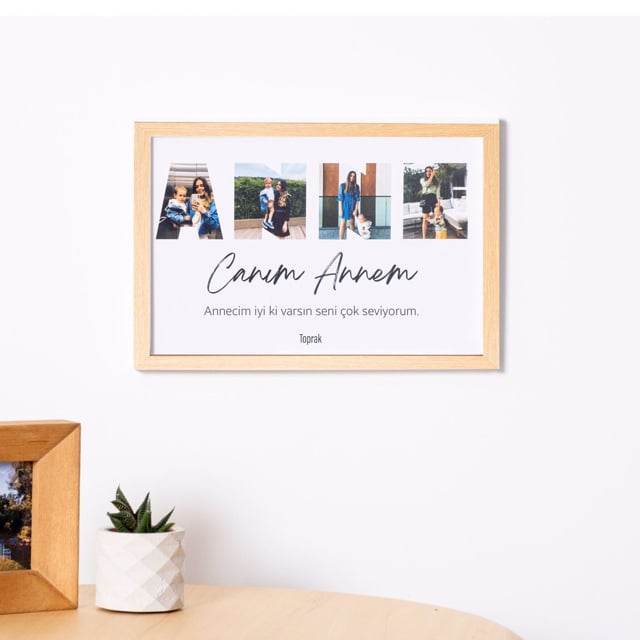 20x30 Sticky Frame with Mom Written Photo