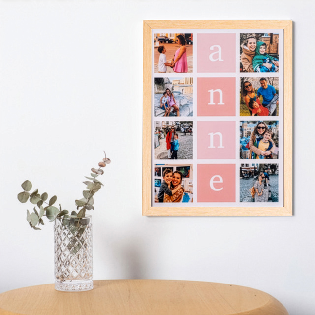 Gift for Mom 8 Photo Sticky Frame - 30x40