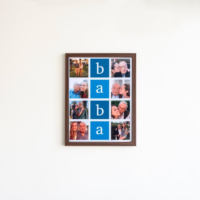 Babaya 8 Fotoğraflı 30x40 Yapışan Çerçeve