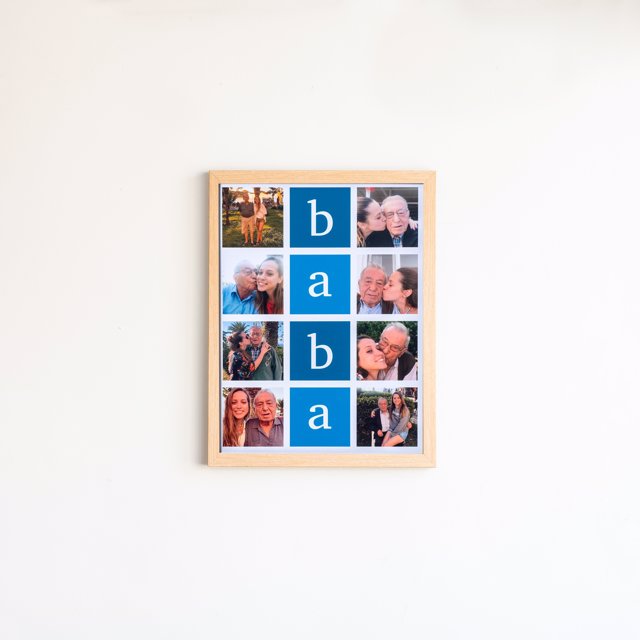 Babaya 8 Fotoğraflı 30x40 Yapışan Çerçeve