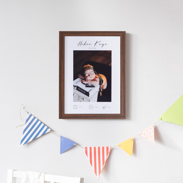 Yeni Doğan Bebek Hediyesi 30x40 Yapışan Çerçeve