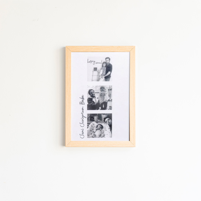 Babaya 3 Fotoğraflı 20x30 Yapışan Çerçeve