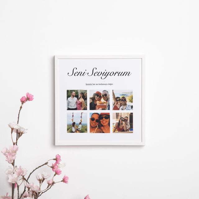 20x20 Sticky Frame with 6 Photos for Your Lover