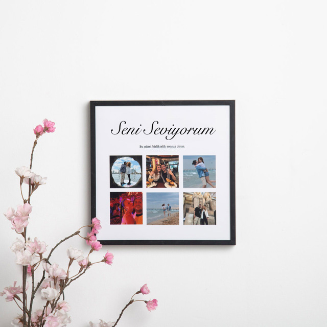 20x20 Sticky Frame with 6 Photos for Your Lover