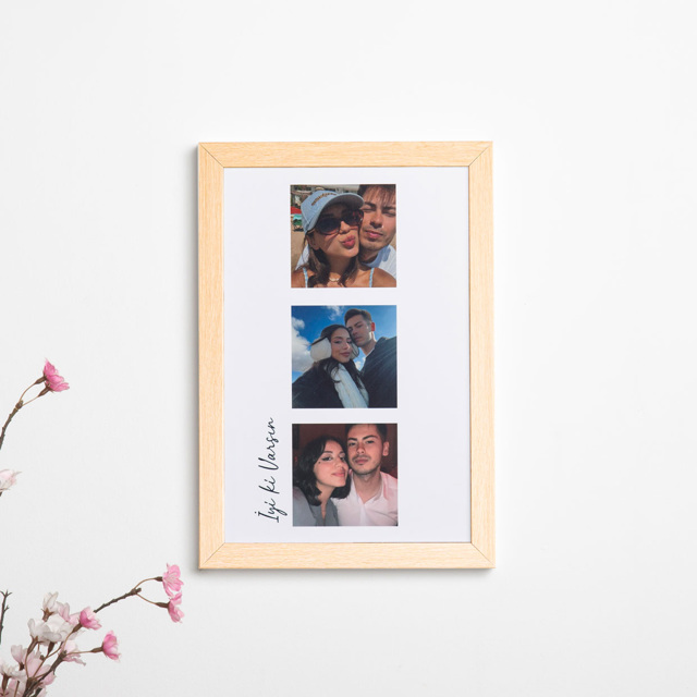 20x30 Sticky Frame with 3 Photos for Your Lover