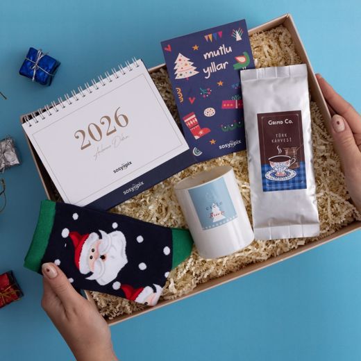 New Year Gift Box with Calendar