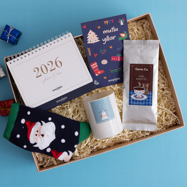 New Year Gift Box with Calendar