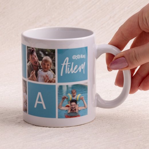 KoçAilem Babalar Günü Hediyesi Fotoğraflı Kupa