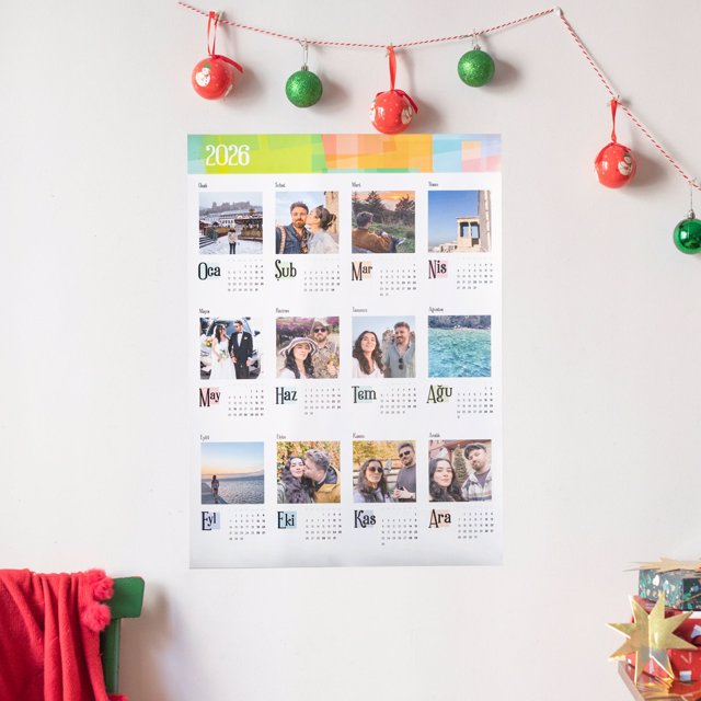 Colorful Design Poster Calendar - 2026