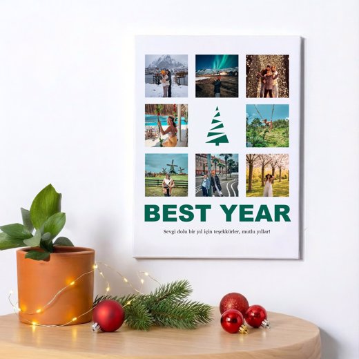 Yeni Yıl Hediyesi 20x25 Kanvas Tablo 