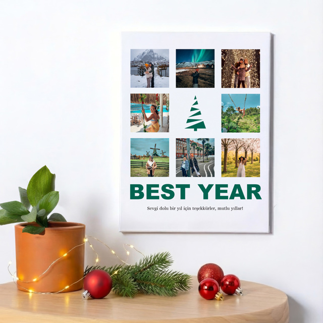 Yeni Yıl Hediyesi 20x25 Kanvas Tablo 