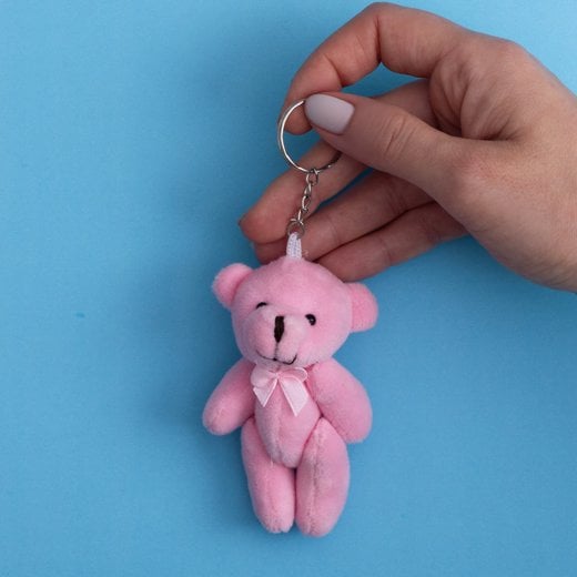 Pink Teddy Keychain