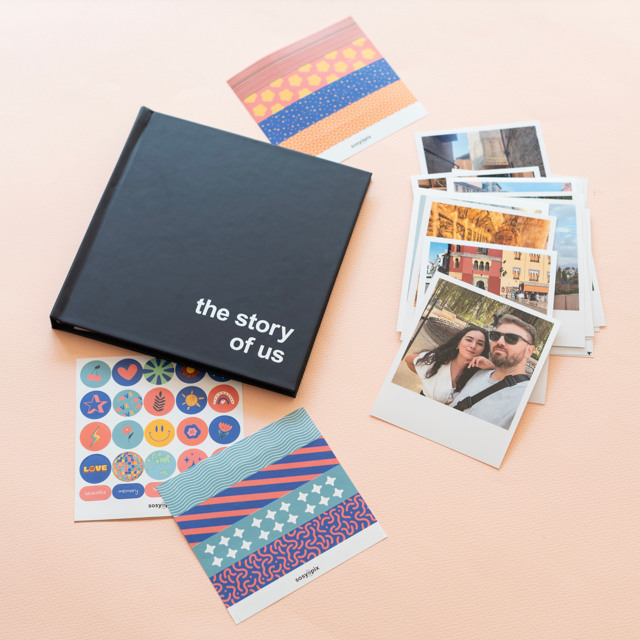 The Story Of Us Scrapbook with 20 Retro Prints