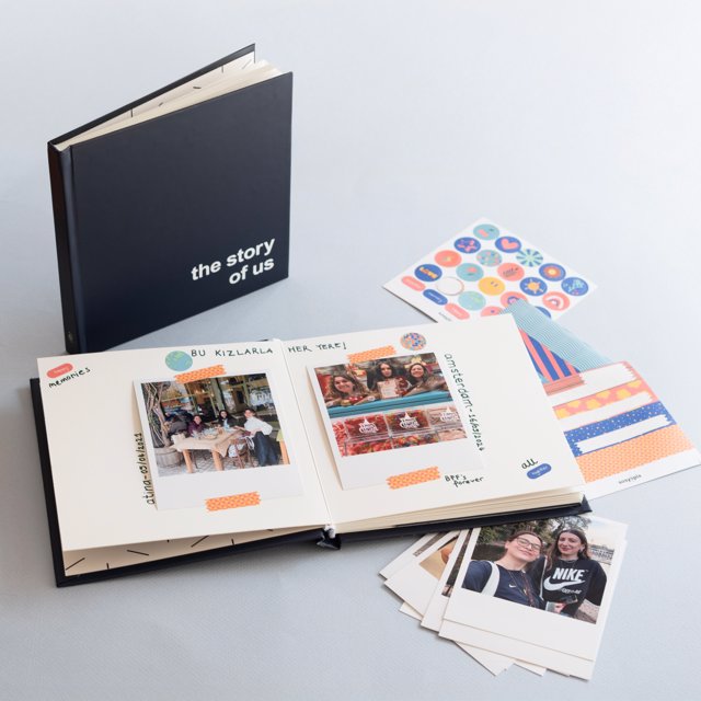 The Story Of Us Scrapbook with 20 Retro Prints